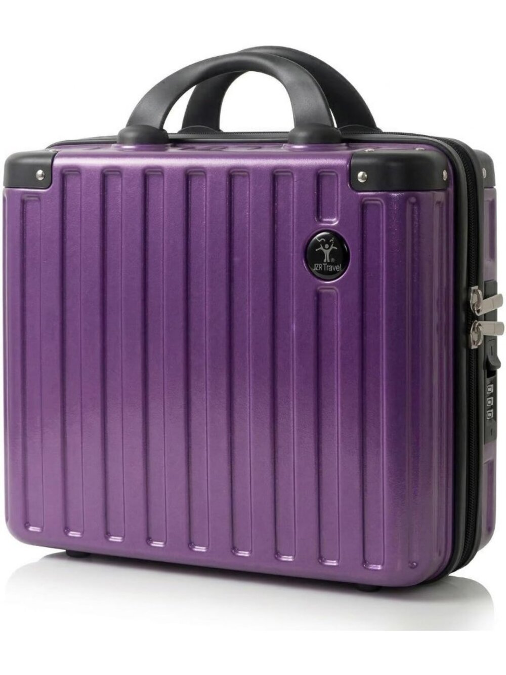 14-Inch Waterproof Hard Shell Travel Makeup Case - Stylish & Portable Organizer